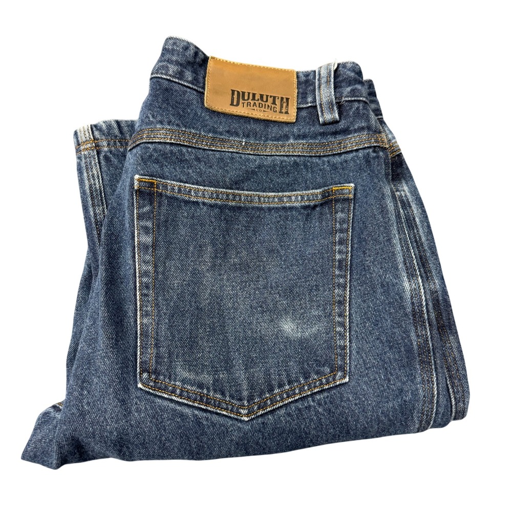 Duluth Trading Ballroom Jeans Mens 33x36 Relaxed Fit Blue Denim Workwear